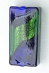 Cobalt Blue, Emerald Green, Gold Foil Abstract, 20x10mm Rectangles